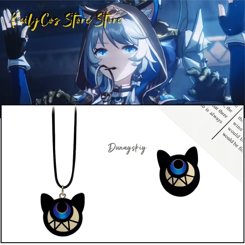 Anime Pendant Necklace - 暗号 Cifera コスプレネックレス合金ロープペンダントチョーカーチェーンゲーム Honkai スターレールモデルコイン小道具アクセサリー装飾ギフト
