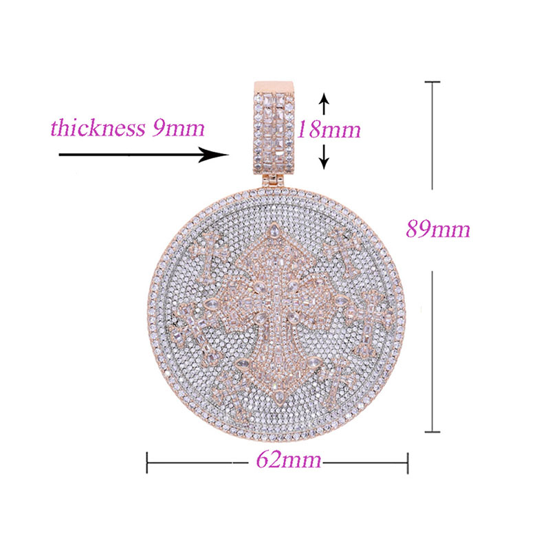 Cuban Link Chain 12Mm - ヒップホップブリンブリンアイスアウト12mm幅ラウンドクロスキューバンリンクチェーンネックレスゴールドカラーCZストーンチョーカーネックレスメンズジュエリー