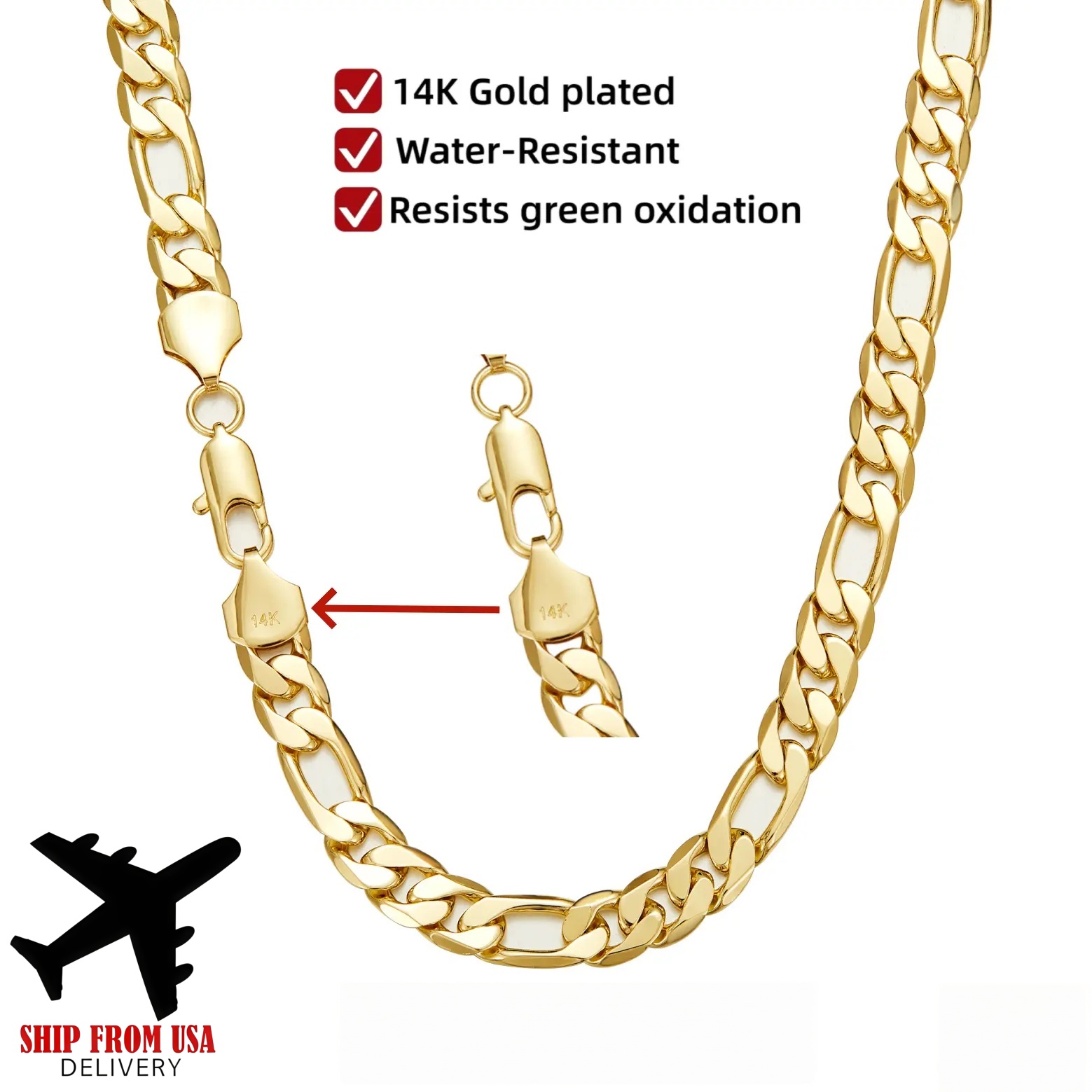 Cuban Link Chain 12Mm - 14K金メッキ 3:1 NKキューバンリンクチェーンネックレス 幅2mm-10mm 長さ20インチ/24インチ、防水＆色褪せ防止、重ね付けに最適、男性女性への理想的なギフト