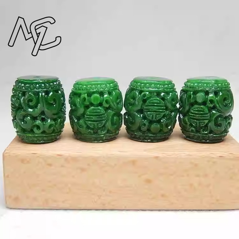5pc ナチュラルグリーンヒスイ彫刻ビーズ DIY ブレスレ - Bracelets のレビューと価格