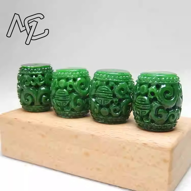 5pc ナチュラルグリーンヒスイ彫刻ビーズ DIY ブレスレ - Bracelets のレビューと価格