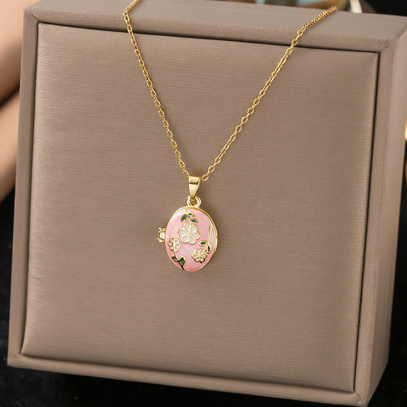ANENJERY 316L ステンレス鋼フラワーバタフライス - Heart Locket Necklace Photo のレビューと価格