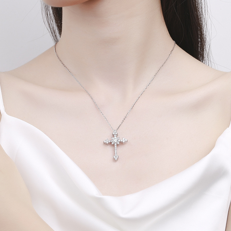 Iogou-男性と女性のためのモアッサナイトペンダント,0. - 925 Sterling Silver Chain Necklace Men のレビューと価格