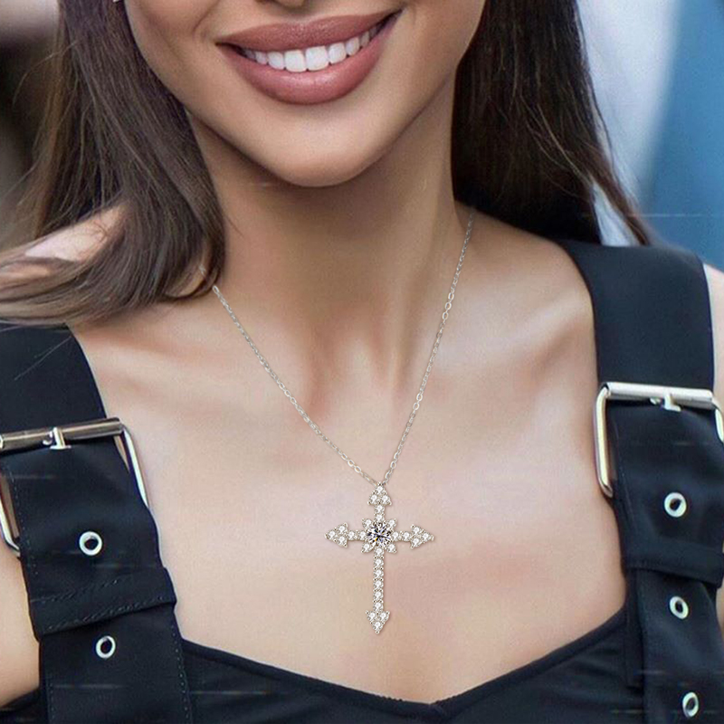 Iogou-男性と女性のためのモアッサナイトペンダント,0. - 925 Sterling Silver Chain Necklace Men のレビューと価格
