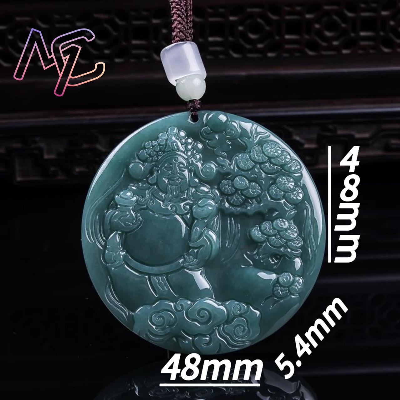 ビルマ翡翠の富の神ペンダントお守り女性へのギフトヴィンテージ - Necklaces のレビューと価格