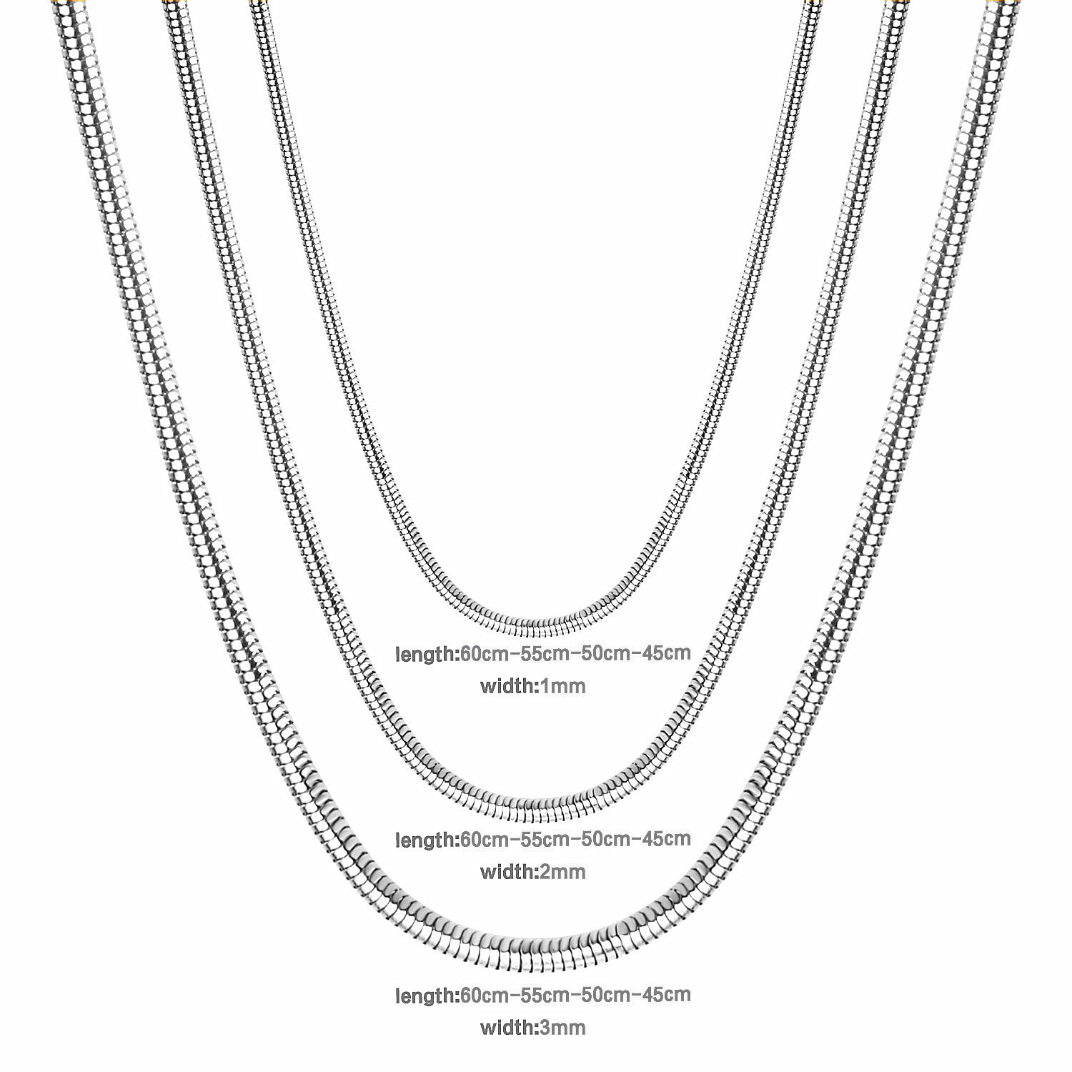 男女兼用 1mm 45cm/50cm/55cm/60cm ラ - 925 Sterling Silver Chain Necklace Men のレビューと価格