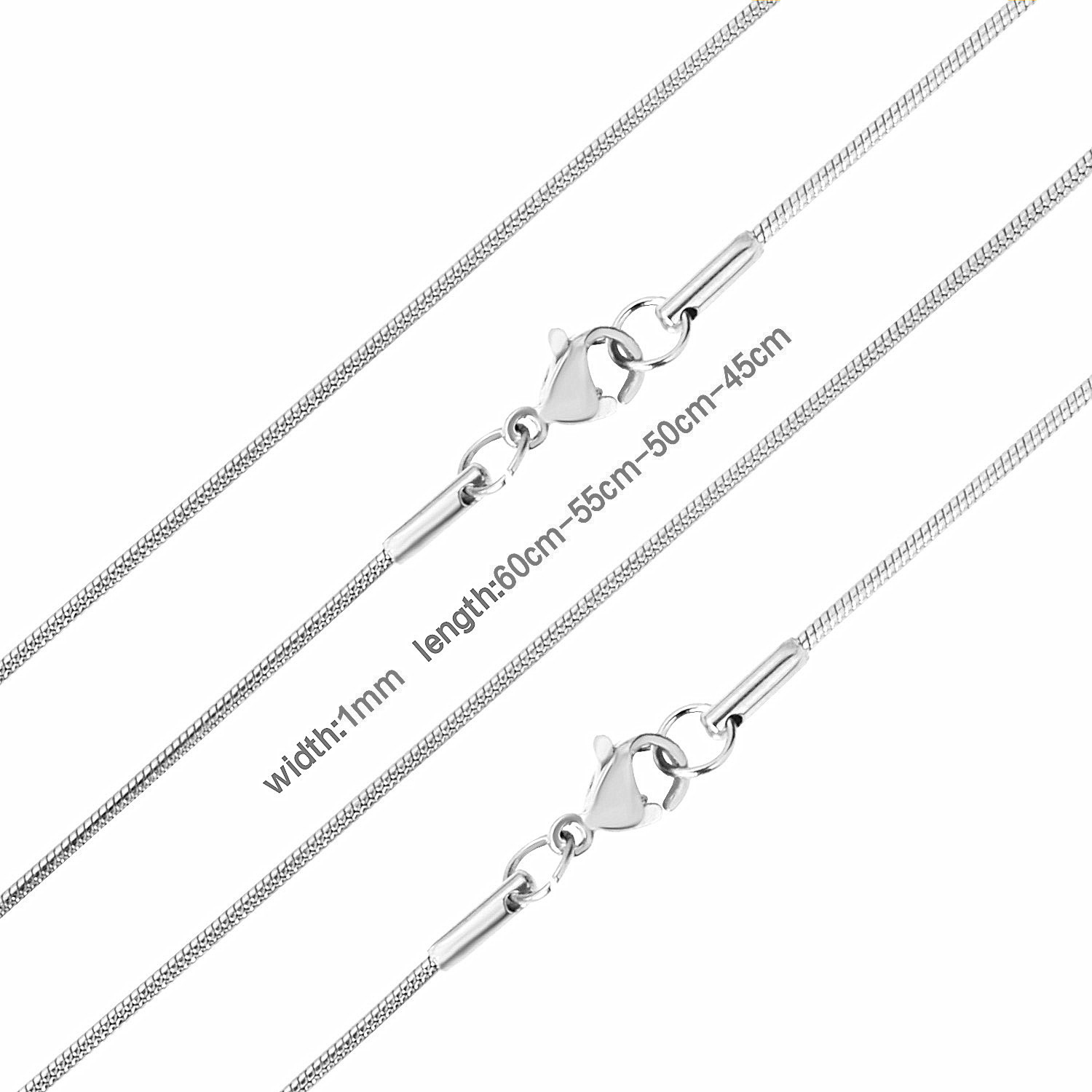 男女兼用 1mm 45cm/50cm/55cm/60cm ラ - 925 Sterling Silver Chain Necklace Men のレビューと価格